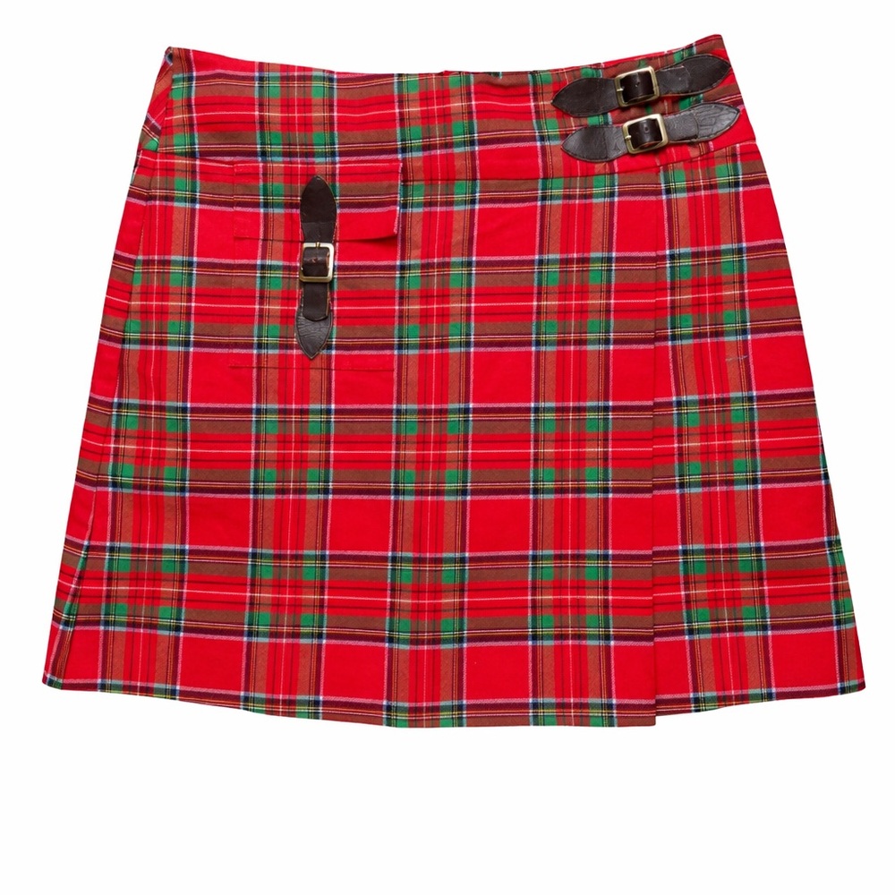 Lilly Pulitzer Red Tartan‎ Plaid Skort Size 4 Holiday Mini